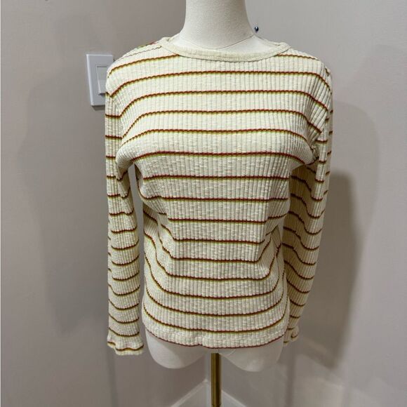 J. Crew Slim Perfect‎ Ribbed T-shirt in Stripe 3X - Picture 2 of 5